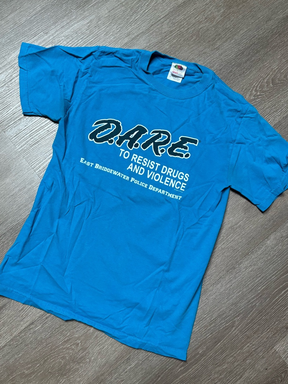 Fruit of the Loom Bright Blue D.A.R.E. Graphic Tee